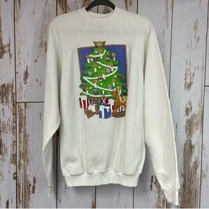 Tultex, Hand painted Christmas Sweatshirt. Size XL. Good used condition!